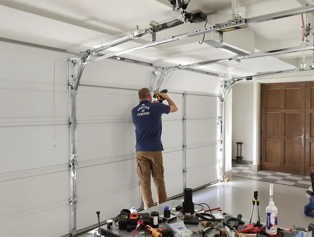 Fairhaven Garage Door Repair certified technician performing precision garage door repair in Fairhaven