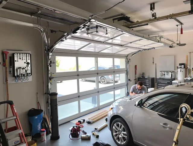 Garage door noise reduction service by Fairhaven Garage Door Repair in Fairhaven