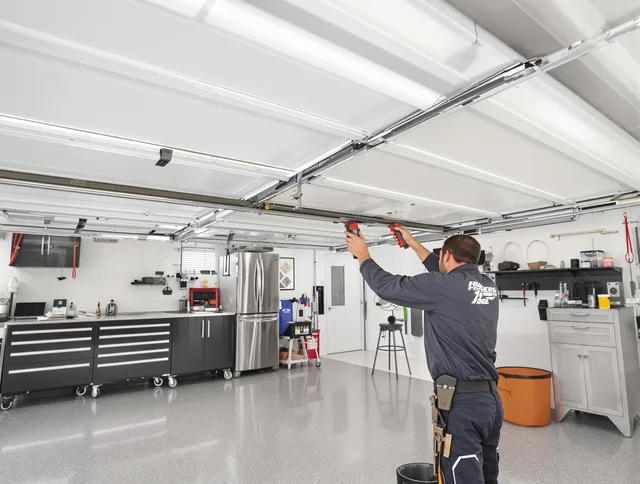 Overhead garage door repair service by Fairhaven Garage Door Repair in Fairhaven