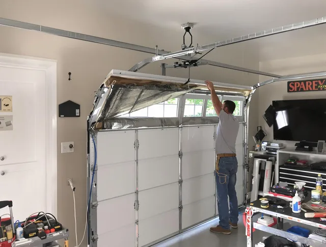 Garage door section replacement by Fairhaven Garage Door Repair in Fairhaven